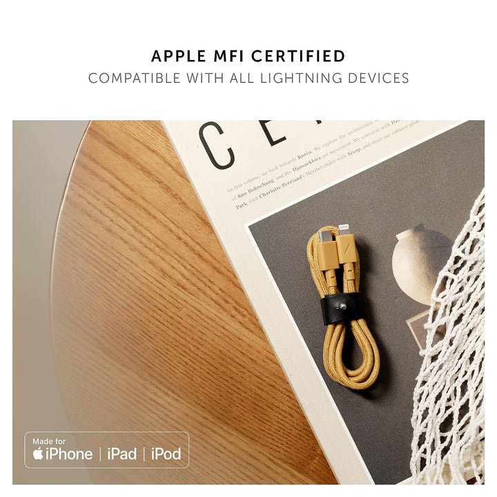 /// Native Union | Belt Cable USB-C to USB-C 4ft/1.2m 100w - Kraft  | BELT-C-KFT-2-NP