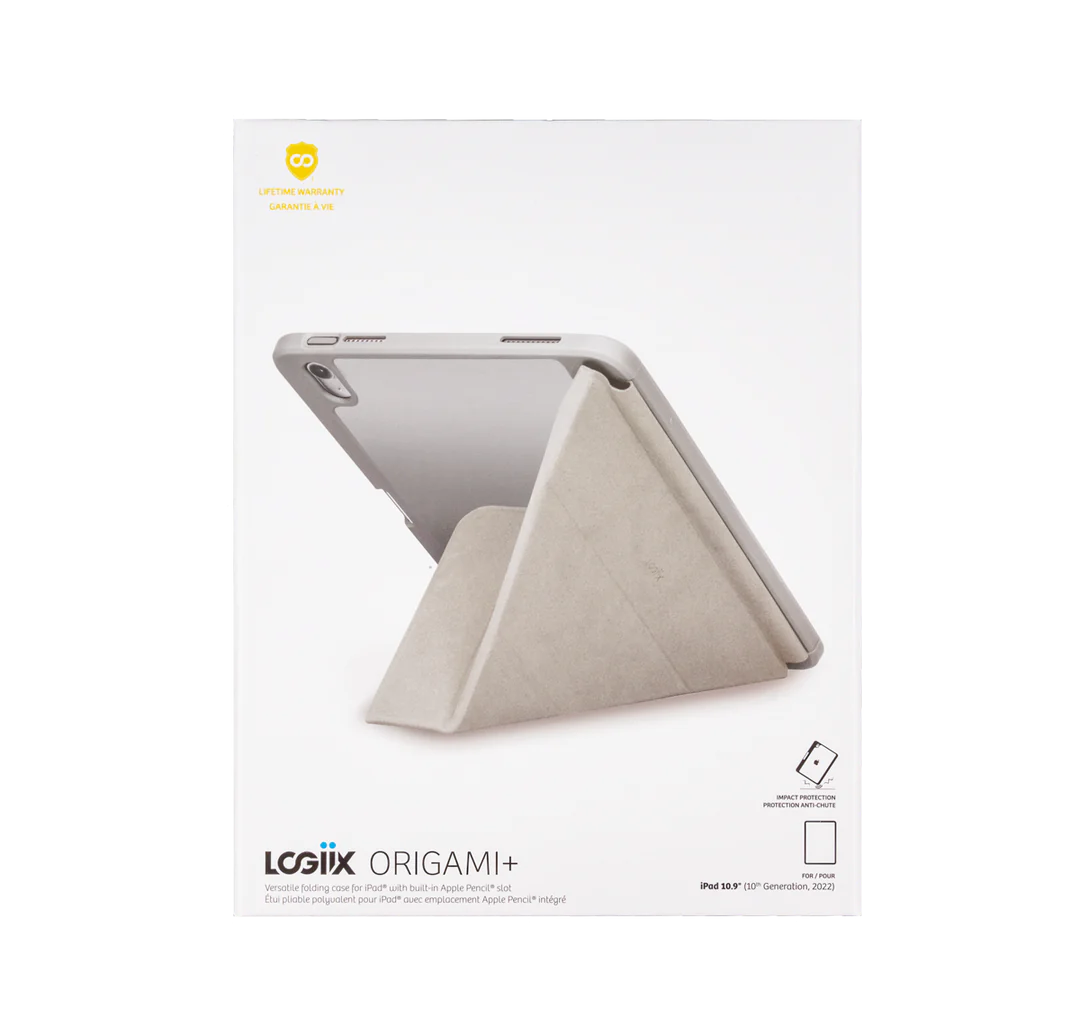 LOGiiX | Origami+ for iPad 11 (A16)/10.9 (10th Gen) - Stone | LGX-13567