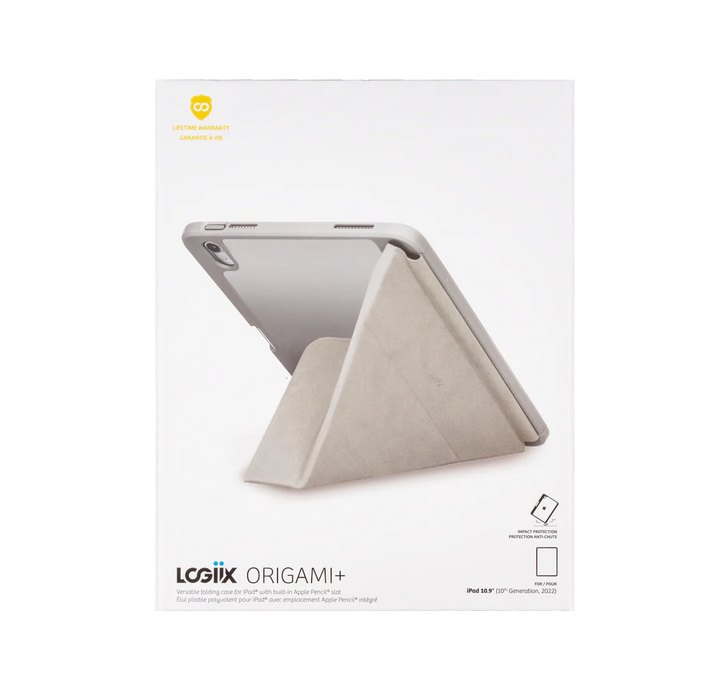 LOGiiX | Origami+ for iPad 11 (A16)/10.9 (10th Gen) - Stone | LGX-13567