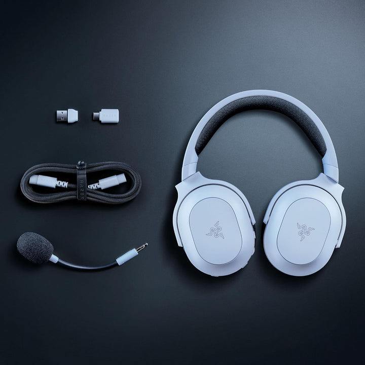 Razer | Barracuda X Chroma Wireless Gaming Headset 2.4 Chroma RGB 40mm Cardioid Mic for PC, Mac, PS5, Switch 2, Smartphone - White | RZ04-05220200-R3U1
