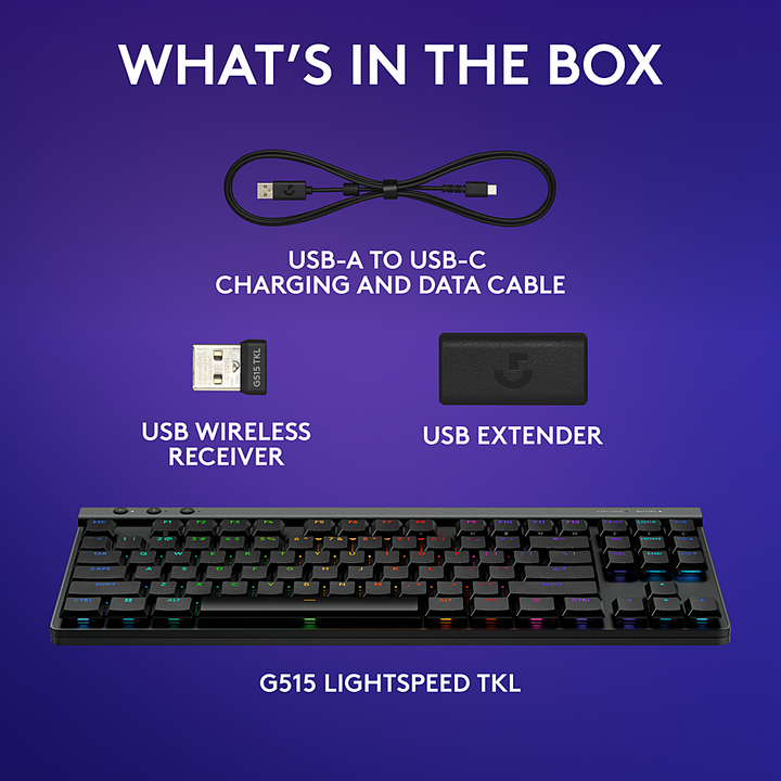 Logitech | TKL Gaming Keyboard Tactile G515 Lightspeed - Black | 920-012423