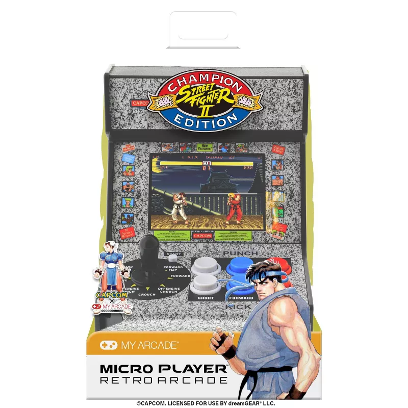 Dreamgear | Micro Player 7.5 Inch Collectible Tabletop Video Game - Street Fighter II 2 Champion Edition | DGUNL-3283