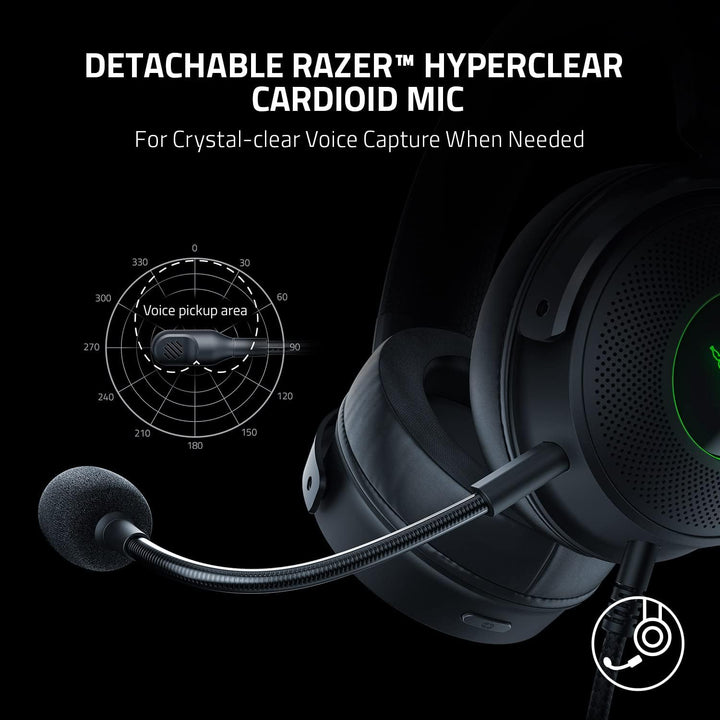 Razer | Kraken V3 HyperSense Wired USB Over-Ear Gaming Headset with Haptic Technology | RZ04-03770100-R3U1
