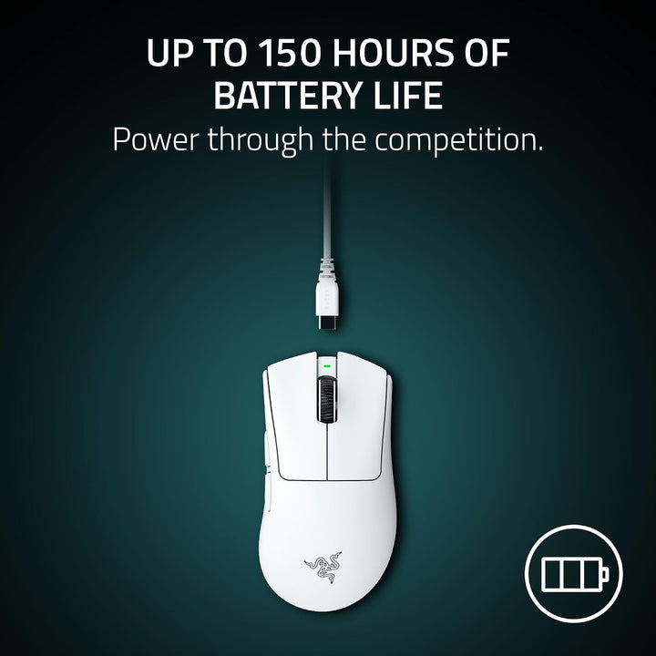 Razer Renewed | DeathAdder V4 Pro - White Gaming Mouse | RZ01-05330200-R3UR