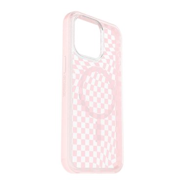 Otterbox | Symmetry w/ MagSafe Clear Series Case iPhone 15 Pro Max - Pink (Checkmate) | 15-11600