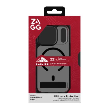 ZAGG | Graphene Rainier Snap iPhone 18 Pro/17 Pro Kickstand Case - Smoke Black | 702322329