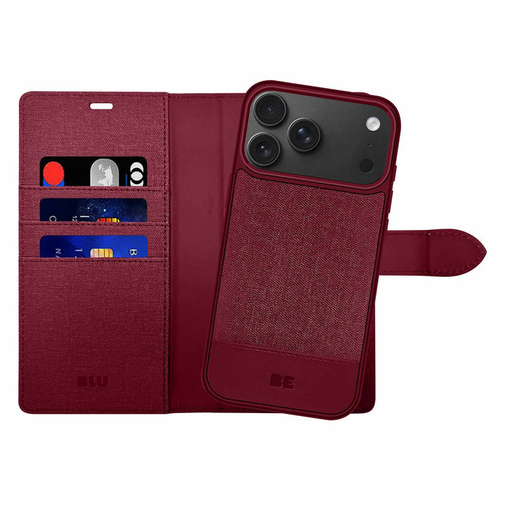 Blu Element | Folio 2-in-1 Case iPhone 18 Pro Max /17 Pro Max - Burgundy | BEF218PRB