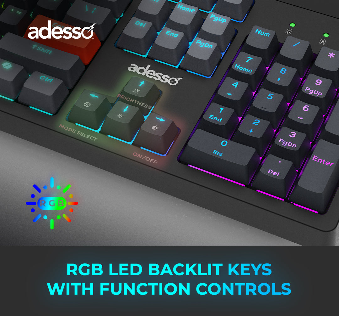 Adesso |  Illuminated Mechanical VIA Keyboard With CoPilot Ai Hotkey Wired/Wireless/Bluetooth Multi-OS |  EASYTOUCH 1300
