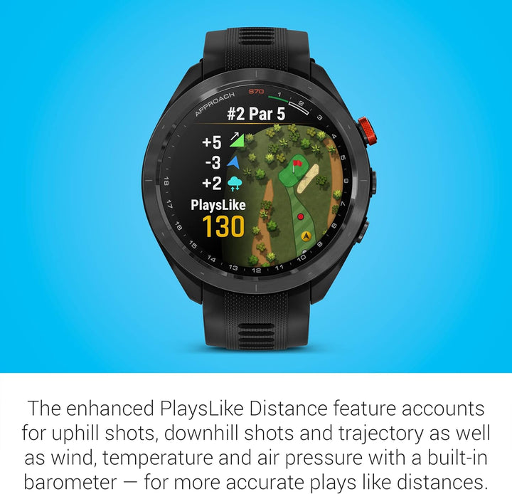 Garmin | Approach S70 47mm Golf GPS Smartwatch - Black | 010-02746-02