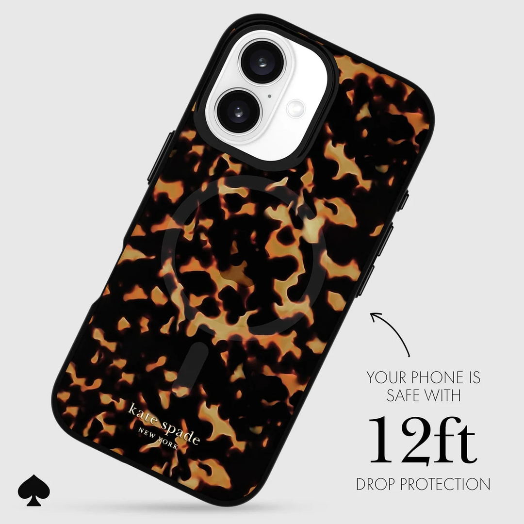 Kate Spade | Protective Prints MagSafe Case iPhone 16 - Tortoise | 15-13246