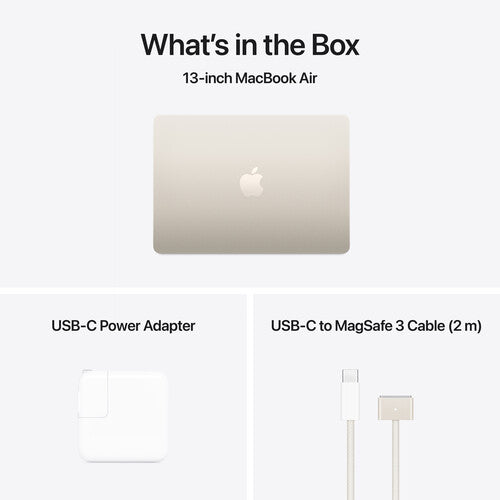 Apple | MacBook Air 13" M4 chip with 10-core CPU and 8-core GPU, 16GB, 256GB SSD - Starlight | MW0Y3LL/A