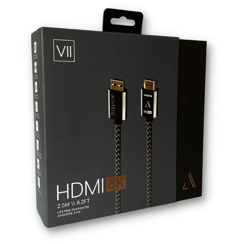 Austere | VII Series 8K HDMI 2.1 ARC Cable 8.2 ft / 2.5m - Black | 7S-8KHD2-2.5M