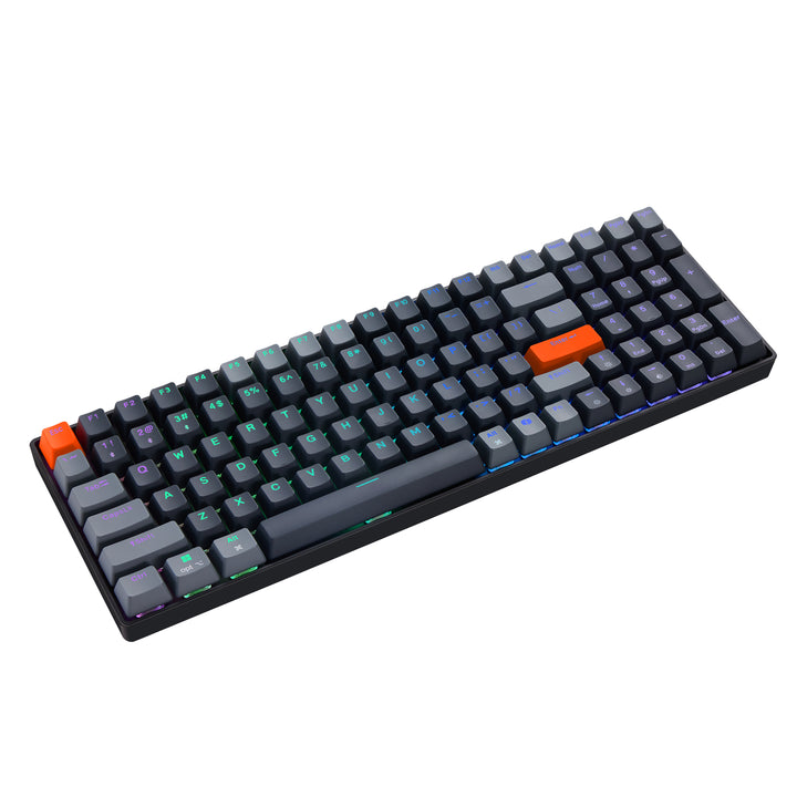 Adesso | Illuminated Mechanical VIA Compact Keyboard With CoPilot Ai Hotkey Wired/Wireless/Bluetooth Multi-OS - Black | EASYTOUCH 1200