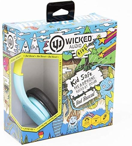 Wicked Audio | Rad Rascal Kids Headphones with Safety Volume - Sky Blue/Slime | WI311-CA