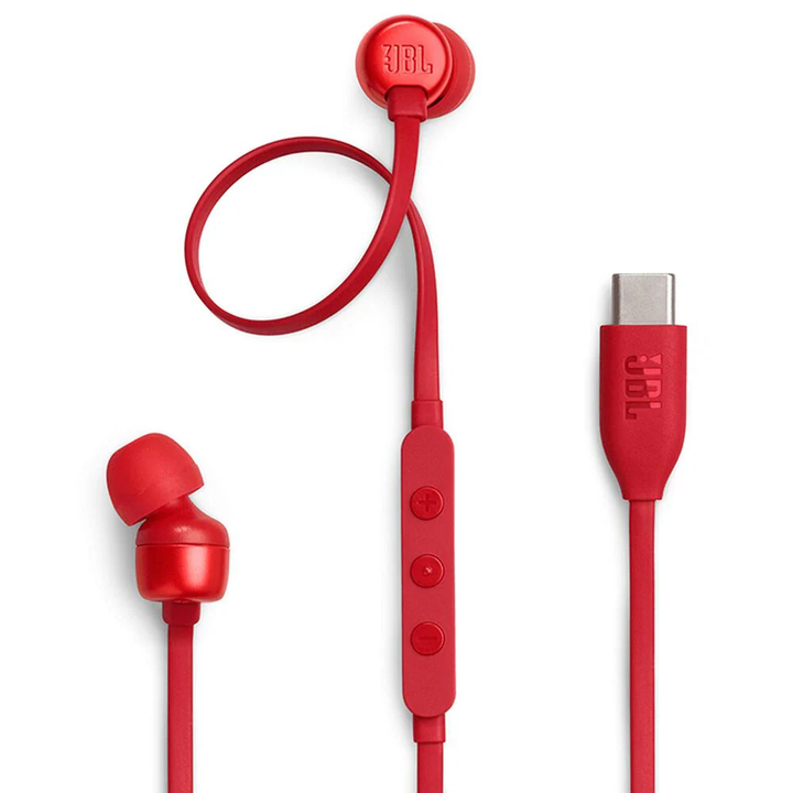 JBL | Wired In-ear USB-C headphones - Red | JBLT310CREDAM