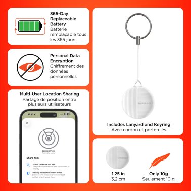 HyperGear | Hypertag Universal Smart Finder Tracker IOS + Android - White | 16477