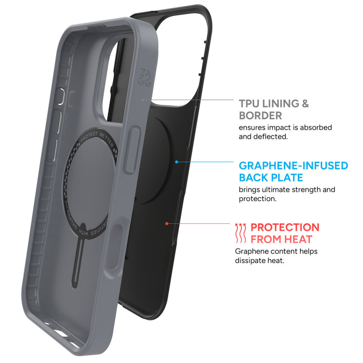 ZAGG | SoHo Graphene Snap Case iPhone 16 Pro - Black | 15-13433