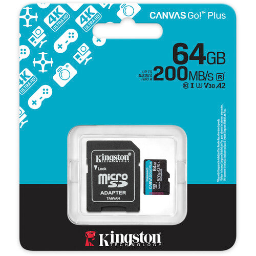 /// Kingston | Canvas Go Plus 64GB Flash Memory Card MicroSDXC | SDCG4/64GB TRANSITION SDCG4/64GB