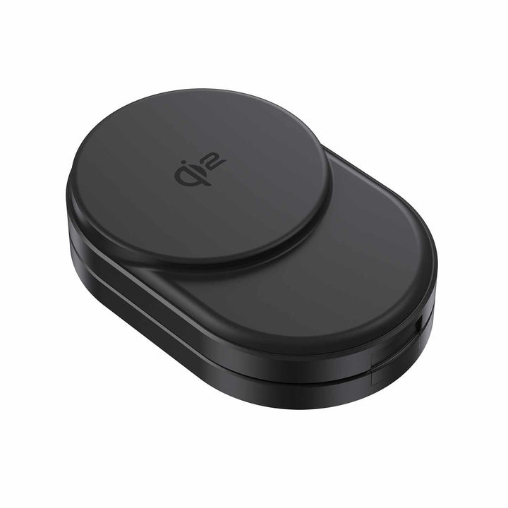 Blu Element | Qi2 3-in-1 Foldable Wireless Charging Stand 15W MagSafe-Compatible - Black | BEWCQi23IN1F PROMO ENDS JAN 3