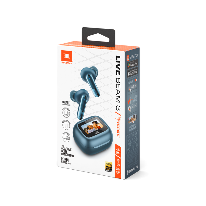 /// JBL | Live Beam 3 True Wireless Noise Cancelling Closed / Beam - Blue | JBLLIVEBEAM3BLUAM