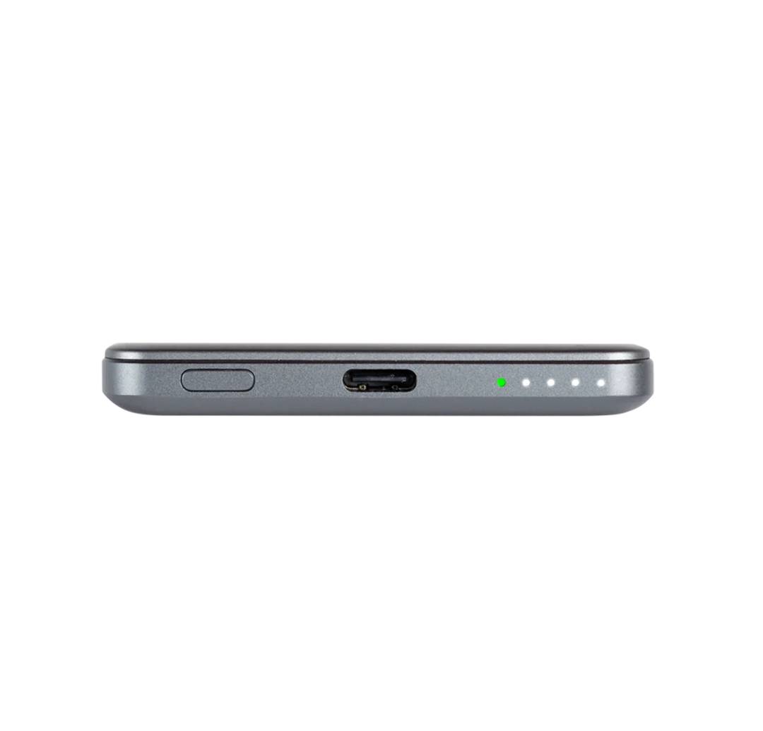 SO LOGiiX | Piston Power 5000 mAh Aluminum Power Bank - Graphite Grey | LGX-13668