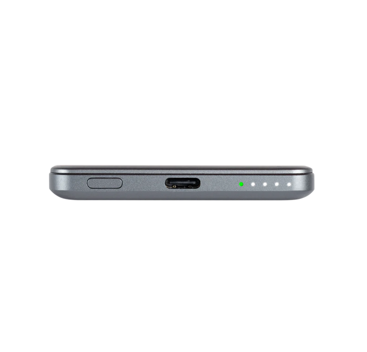 SO LOGiiX | Piston Power 5000 mAh Aluminum Power Bank - Graphite Grey | LGX-13668