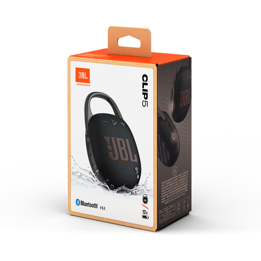 JBL | Clip 5 Waterproof Bluetooth Wireless Speaker - Black / Orange | JBLCLIP5BLKOAM