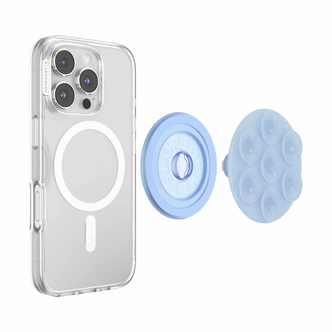 PopSockets | PopGrip Suck-Up for MagSafe Round with Adapter - Frost | 807714