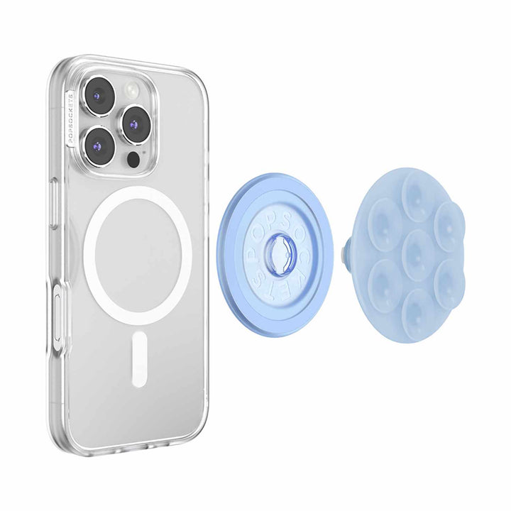 PopSockets | PopGrip Suck-Up for MagSafe Round with Adapter - Frost | 807714