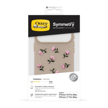 Otterbox | Symmetry Cactus Leather iPhone 18 Pro Max/17 Pro Max Embroidery MagSafe Case - Cottage Rose | 77-001187