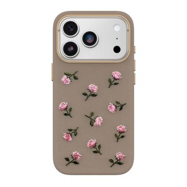 Otterbox | Symmetry Cactus Leather iPhone 18 Pro/17 Pro Embroidery MagSafe Case - Cottage Rose | 77-001181