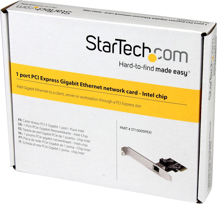 Startech | Single Port PCIe Gigabit Ethernet Network Card w/Intel I210-AT | ST1000SPEXI