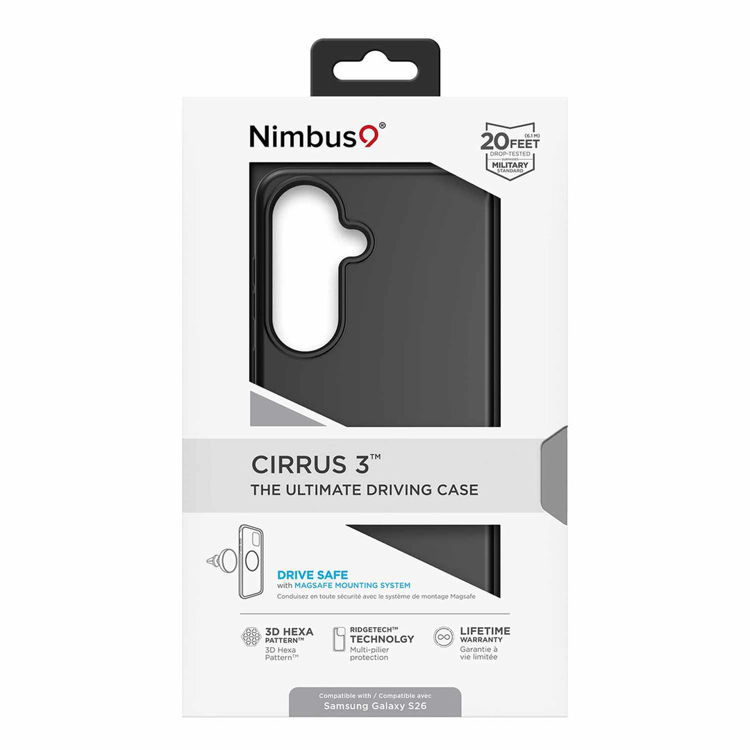Nimbus9 | Cirrus 3 Case w/Magnets for Samsung Galaxy S26 Ultra - Black | N9C3MSSAMGS26UBLK