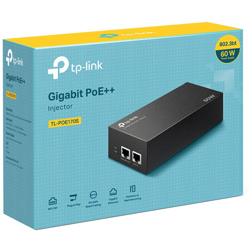 TP-Link  | TL-POE170S PoE++ Injector -  Black | POE170S