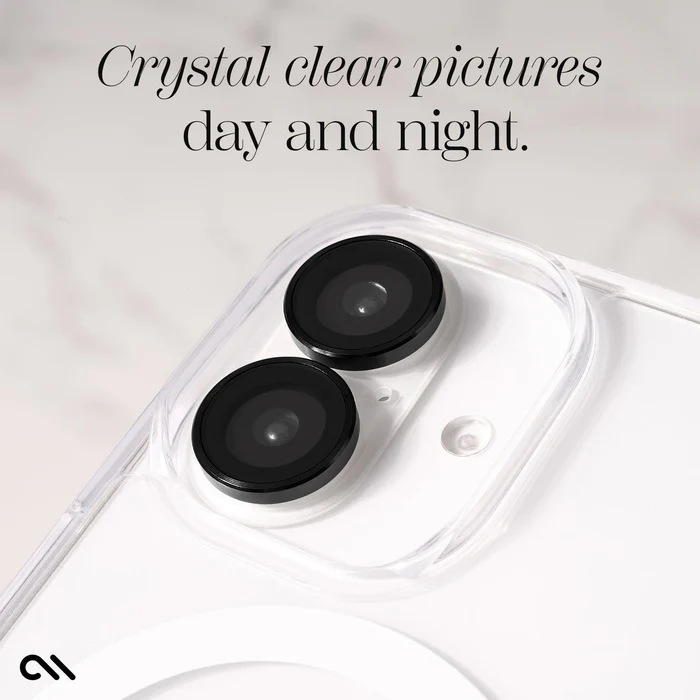 Case-Mate | Aluminum Ring Glass Lens Protector iPhone 16 / 16 Plus - Black | 15-13284