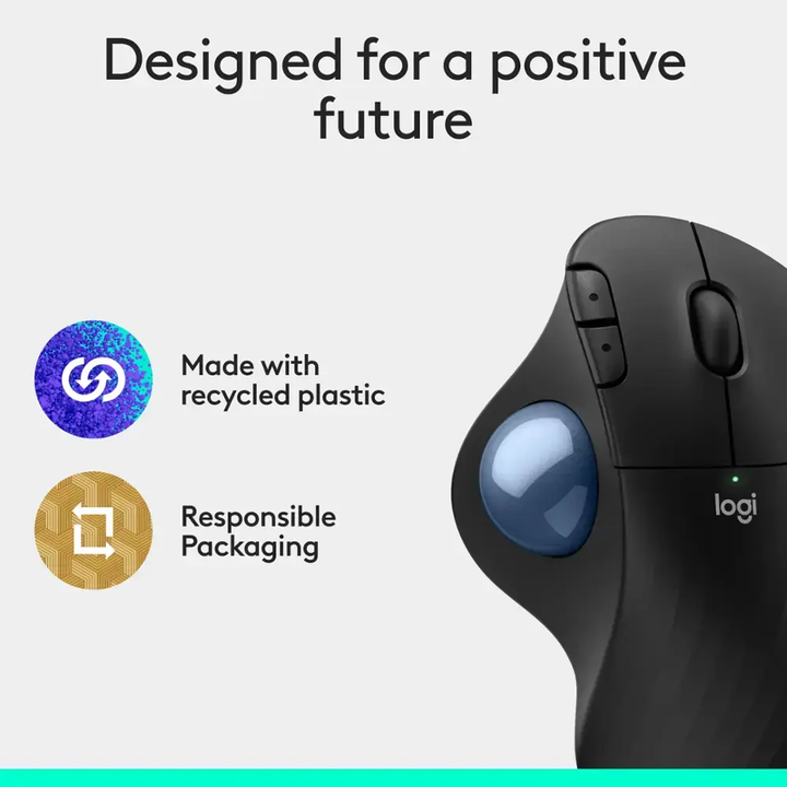 Logitech | Ergo M575S Wireless Trackball Mouse - Black | 910-007026