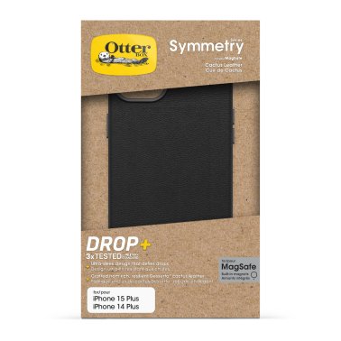 Otterbox | Symmetry Cactus Leather w/MagSafe case  iPhone 15 Plus - Black (Noir Ash) | 15-12622