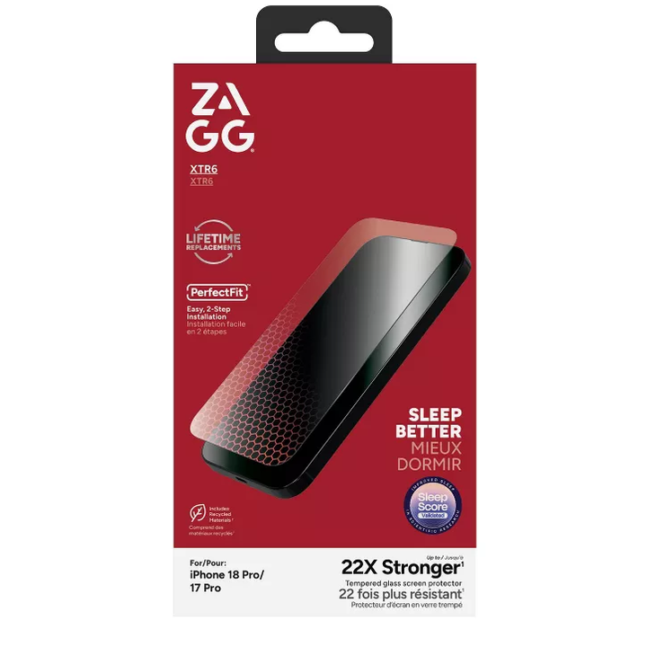ZAGG | InvisibleShield Glass XTR6 iPhone 18 Pro /17 Pro  Screen Protector | 200122068