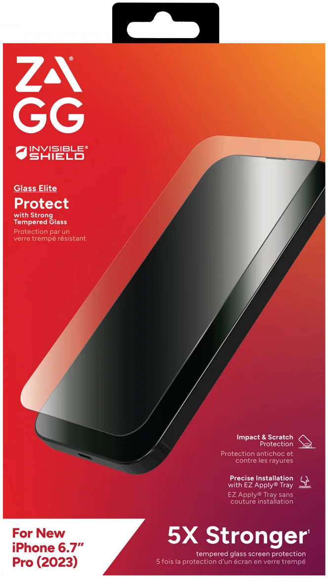ZAGG | InvisibleShield Glass Elite for iPhone 15 Pro Max - Clear | IS-200111787