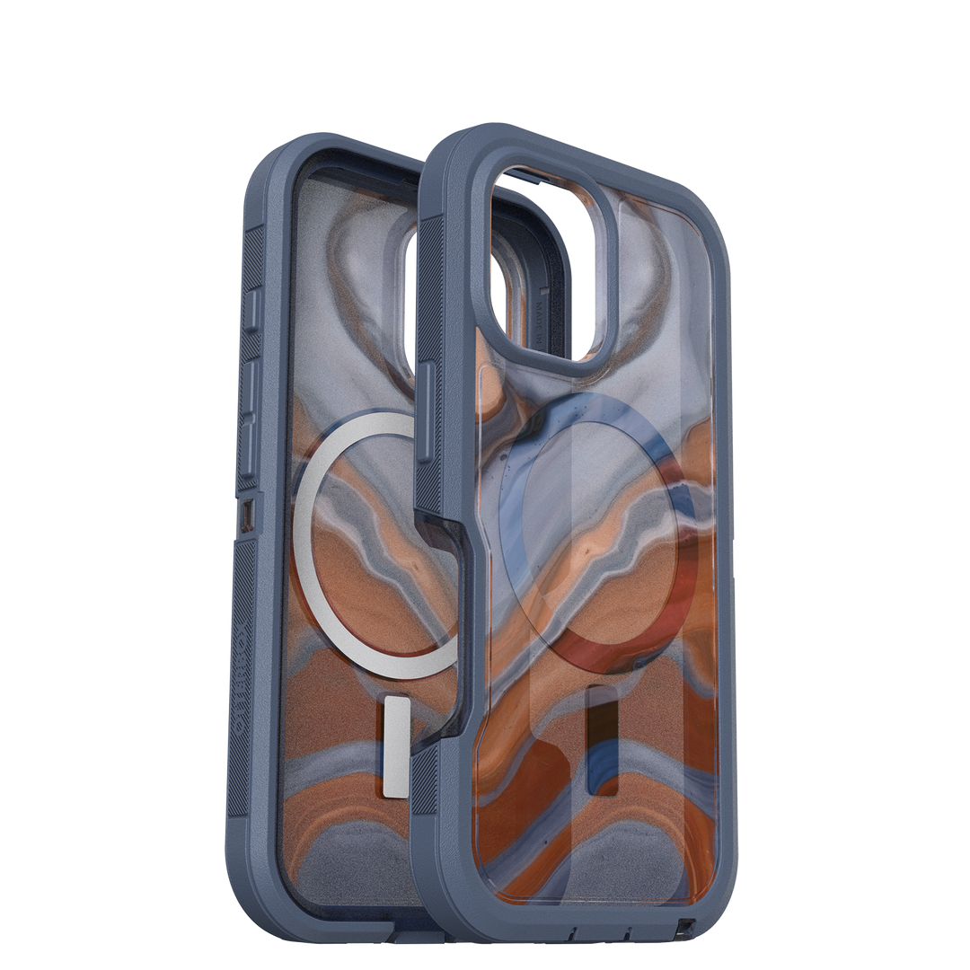 OtterBox | Defender XT Pro w/ MagSafe Series Case iPhone 16 - Clear Blue High Desert Agate | 77-96084