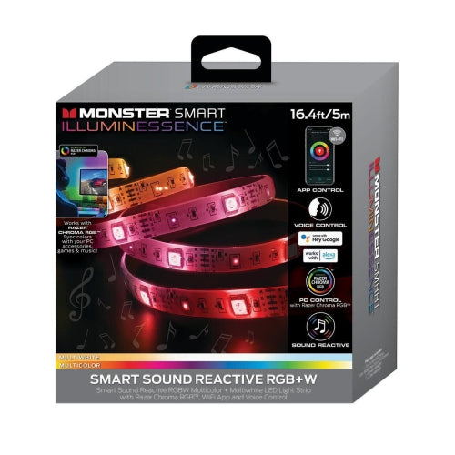 Monster | Illuminessence Smart Sound-Reactive RGBW LED Light Strip - 5m (16.4 ft) | MLB7-2058-RGB