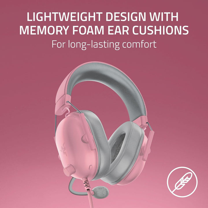 Razer | BlackShark V2 X Headset PS5 for PS5, Xbox Series X, PC, Switch via 3.5 mm Jack - Quartz Pink |  RZ04-03241400-R3UA