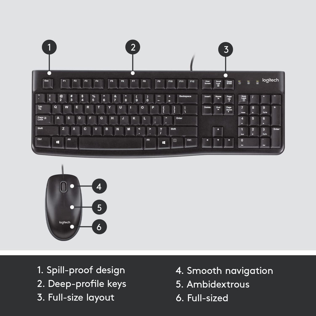Logitech | Keyboard & Mouse Combo MK120 | 920-002565