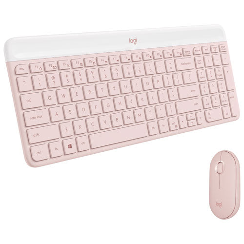 Logitech | MK470 Slim Combo Wireless Optical Keyboard & Mouse Combo - Pink - English 920-011311