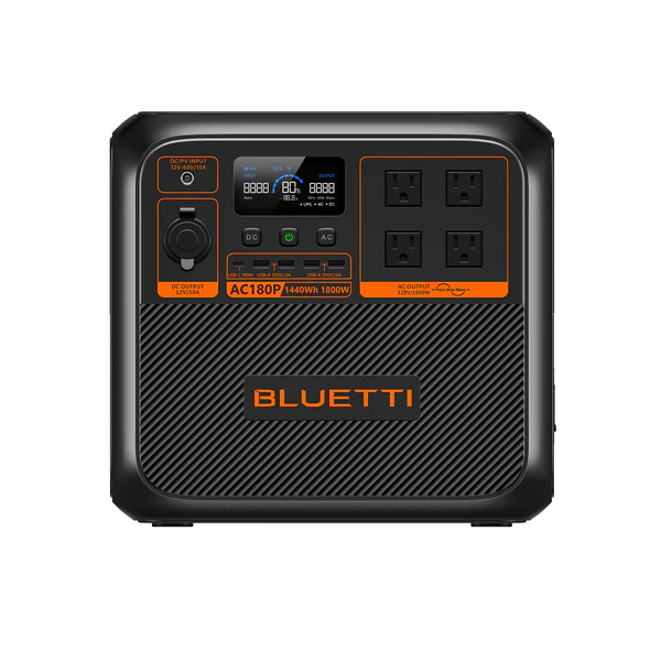 Bluetti | Solar Portable Power Station 1,800W 1,440Wh | AC180P