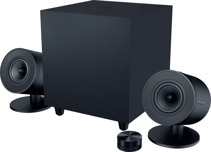 Razer | Nommo V2 Pro - Full Range 2.1 PC Gaming Speakers w/ Wireless Sub (4pcs) - Black | RZ05-04740100-R3U1