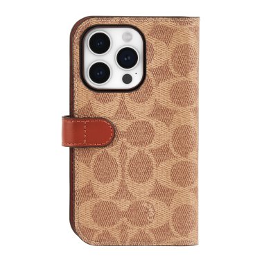 Coach | Folio Signature C Case iPhone 15 Pro - Tan | 15-12447