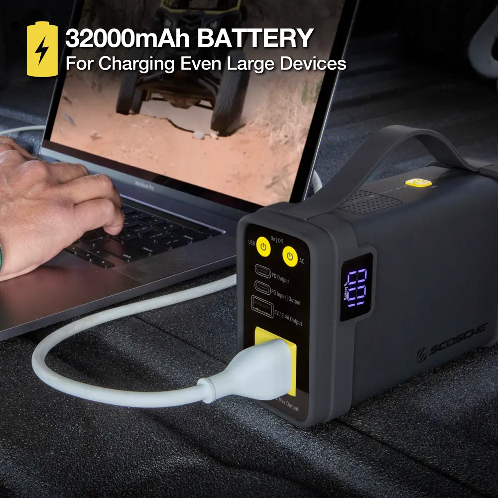 Scosche | PowerUp 32k Portable Battery - Black | SC-PBPi-SP