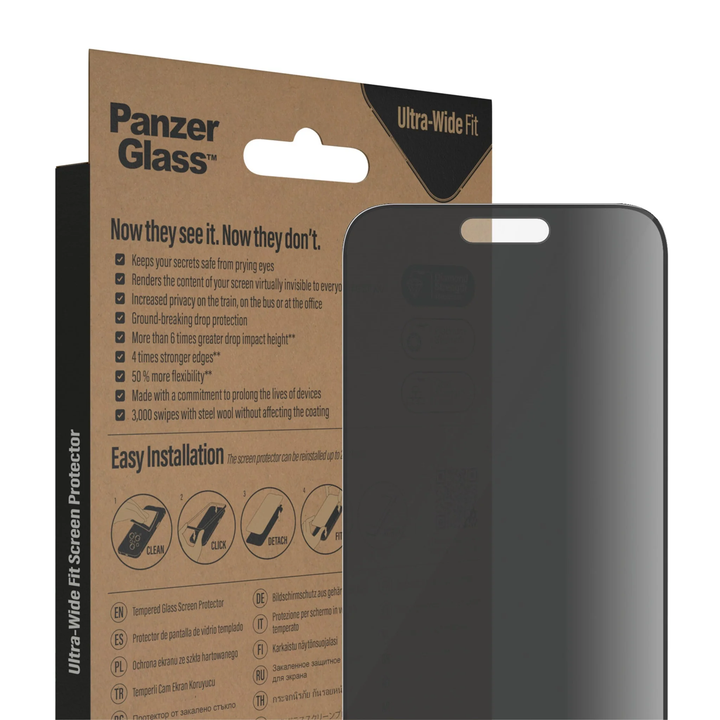 PanzerGlass | Privacy Screen Protector iPhone 14 Pro Max - Black | P3324CA