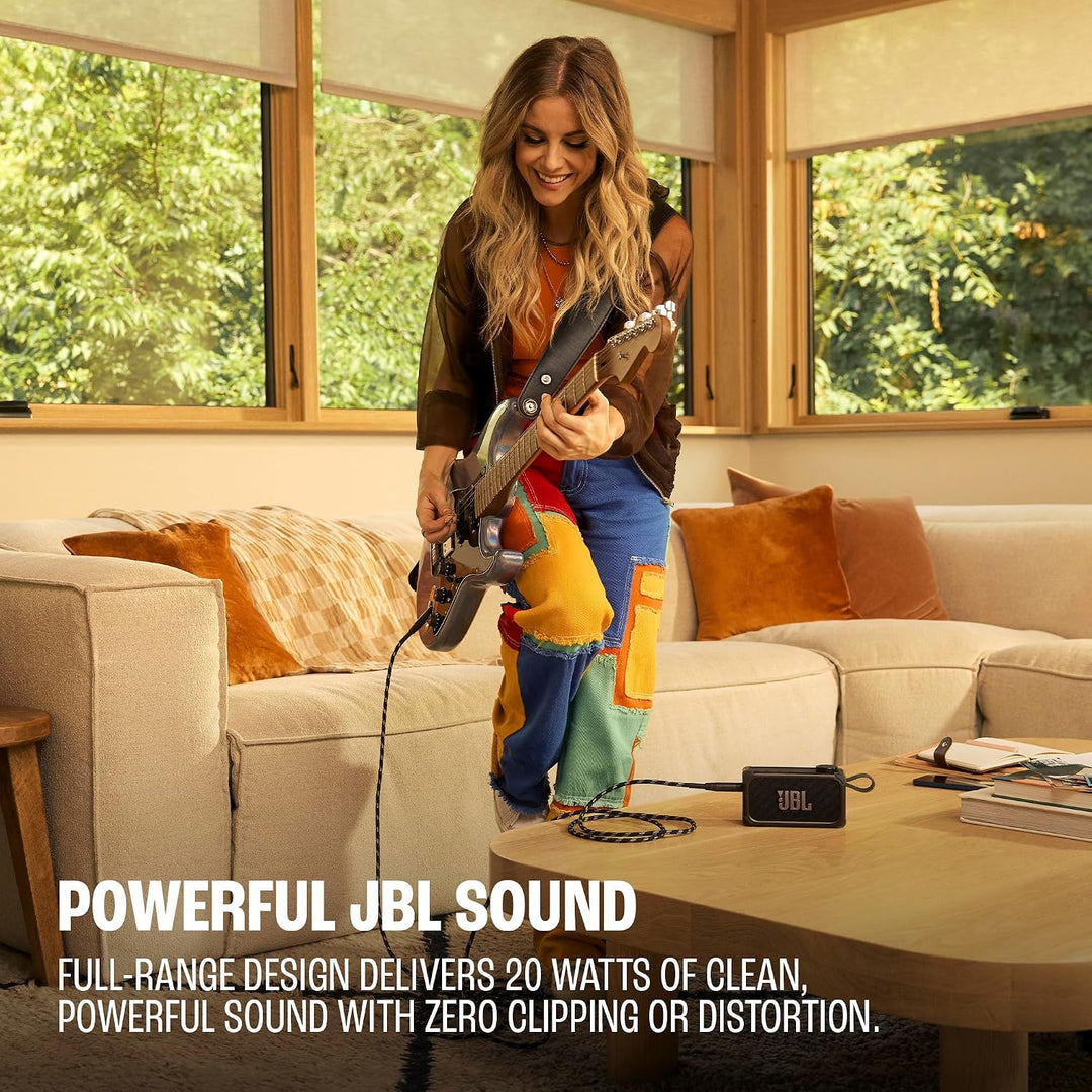JBL | Bandbox Solo Compact AI-Powered Practice amp & Speaker with Built-in Practice Tools, Big LED Pixel Screen - Black | JBLBANDBOXSOLOAM